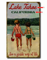 Antique-look sign personalized with your custom information